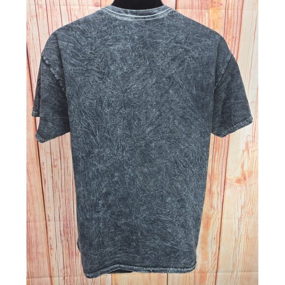 Nirvana Washed Black T-Shirt Large Yellow Smiley Logo - Picture 2 of 7